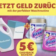 5 € Cashback beim Kauf von Vanisch & einem anderen Waschmittel